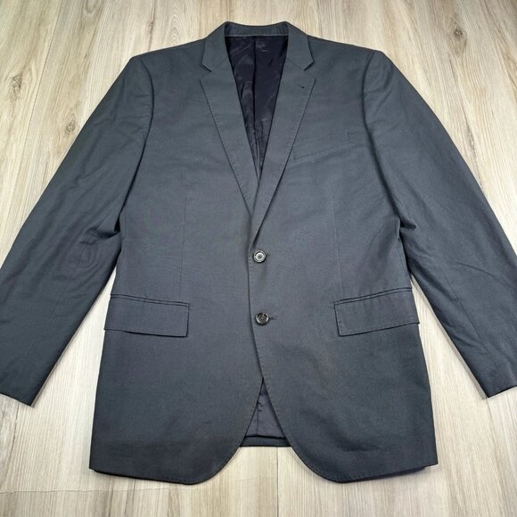 J Crew Ludlow Blazer Mens 44R Gray Blue Tollegno 1900 Wool Sport Coat Jacket - Picture 1 of 15
